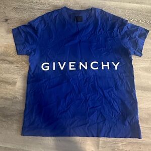 Givenchy Royal Blue Tee with White Logo